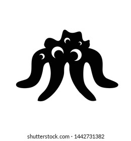 Octopus Icon vector design black color