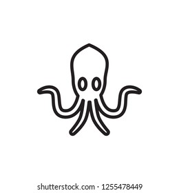 octopus icon vector design line style