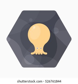 Octopus icon, Vector flat long shadow design. EPS10