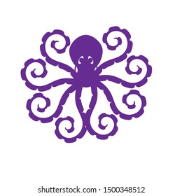 octopus icon Vector Illustration design template