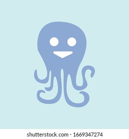 Octopus. Icon. Vector illustration. EPS 10.