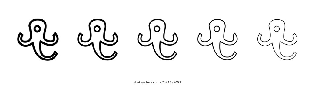 Octopus icon Vector logo sign