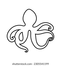Octopus icon vector. seafood illustration sign collection. Ocean symbol or logo.