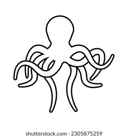 Octopus icon vector. seafood illustration sign collection. Ocean symbol or logo.