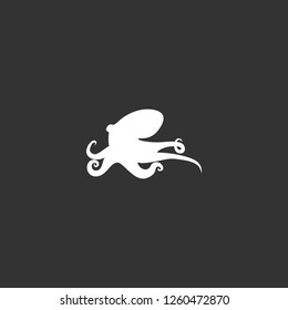 octopus icon vector. octopus sign on black background. octopus icon for web and app