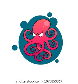 Octopus icon vector sign symbol