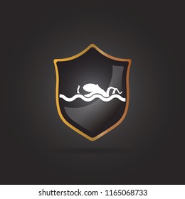 Octopus icon. water animal