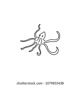 octopus illustration. Element of sea animal for mobile concept and web apps. Thin line octopus illustration can be used for web and mobile. Premium icon