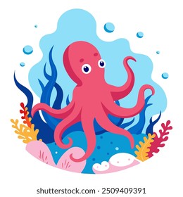 Vetor de design gráfico de ilustração Octopus