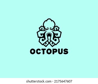 the Octopus illustration mascot logo