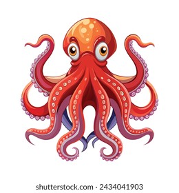 Octopus illustration on White Background