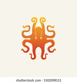 Octopus Illustration Vector Animal Logo