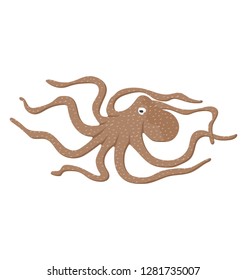 Octopus, isometric vector icon,