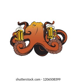 Octopus keeps beer