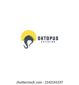 octopus kettering logo design vector template