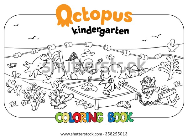 Download Octopus Kindergarten Coloring Book Stock Vector Royalty Free 358255013