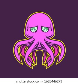 octopus kraken gaming logo style