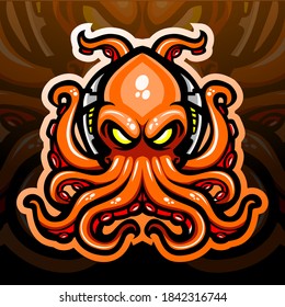 Octopus Kraken Mascot. Esport Logo Design