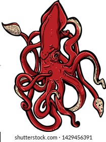 Octopus Kraken Monster Red and Cool
This Kraken can printout for sticker, poster, wallpaper and others