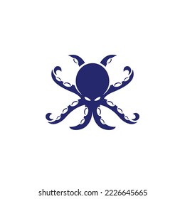 Octopus kraken tentacles logo vector