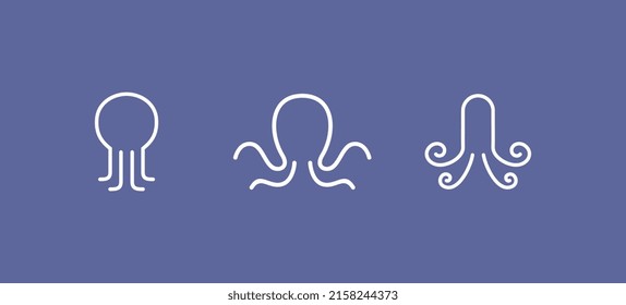 Octopus line art vector 3 style line art octopus