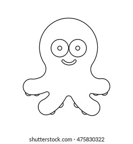 Octopus line icon. Illustration for web and mobile design.