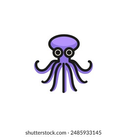 Octopus line icon. Underwater, tentacle, marine. Seafood concept. Vector illustration can be used for topics like gastronomy, restaurant, nature