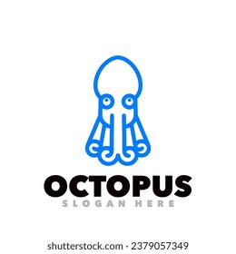 Octopus line symbol logo template 