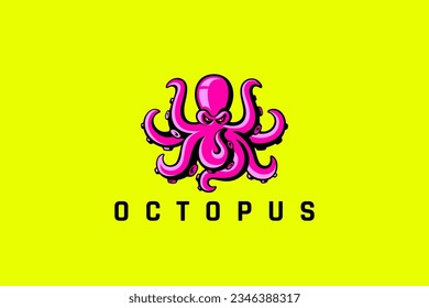 Octopus Logo Abstract Design Vector template.
Seafood Kraken with Tentacles Logotype concept Mascot Emblem.