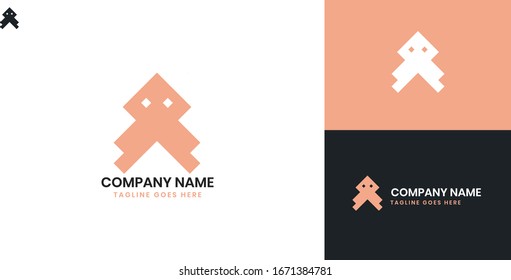 Octopus Logo - All elements on this template are editable with vector software