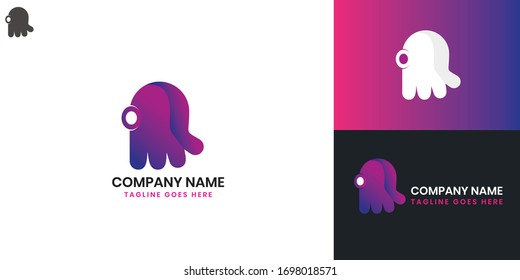 Octopus Logo - All elements on this template are editable with vector software
