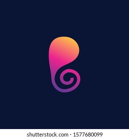 Octopus logo B letter logo design template. Business logo design. Company logo design.3d, abstract, colorful gradient modern creative professional design for your business with commercial licence.