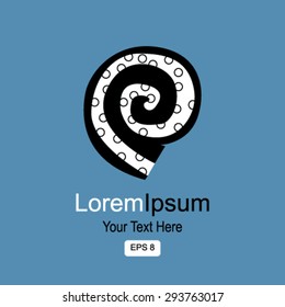 Octopus logo concept. Template for logos, labels and emblems with octopus. Vector illustration.