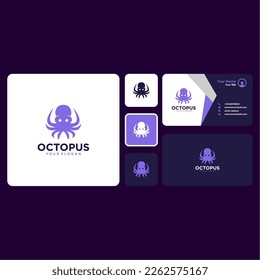 octopus logo design and business card