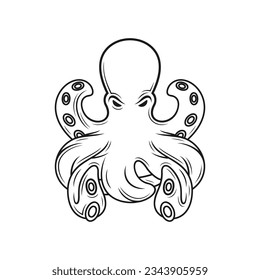 Octopus logo design element vector for your business