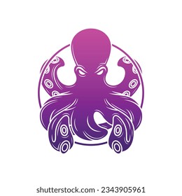 Octopus logo design element vector for your business