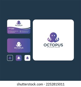octopus logo design graphic template