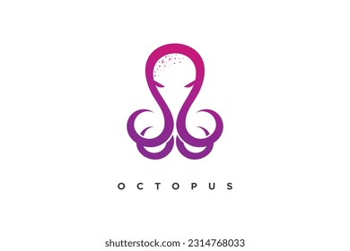 Octopus logo design idea with creative abstract concept