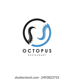 Octopus logo design idea with creative abstract concept