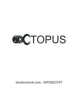 Octopus logo design idea with creative abstract concept
