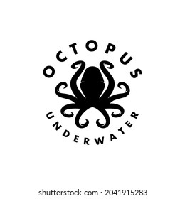 Octopus Logo, Design, Image, Underwater, Diving, Scuba, Vector