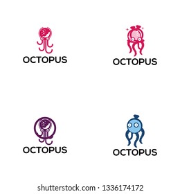 Octopus Logo Design for Sign and Badge