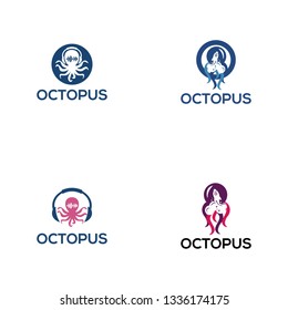 Octopus Logo Design for Sign and Badge
