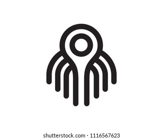Octopus Logo Design Template