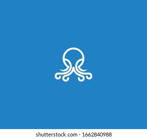 octopus logo design template element. octopus icon symbol 