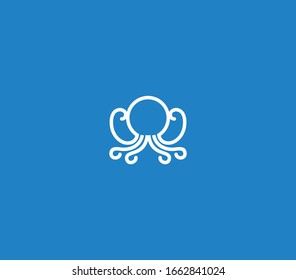 octopus logo design template element. octopus icon symbol 