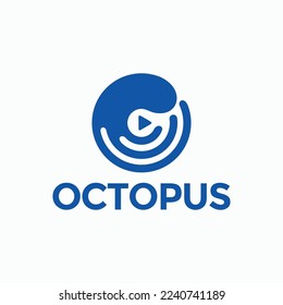 octopus logo design vector design