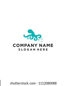 octopus logo design vector illustration template