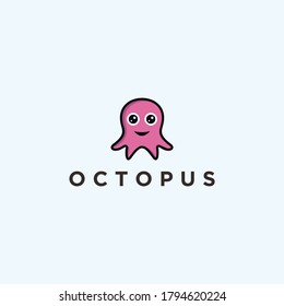 octopus logo design vector illustration on white background