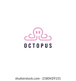 OCTOPUS LOGO design vector illustration isolated background